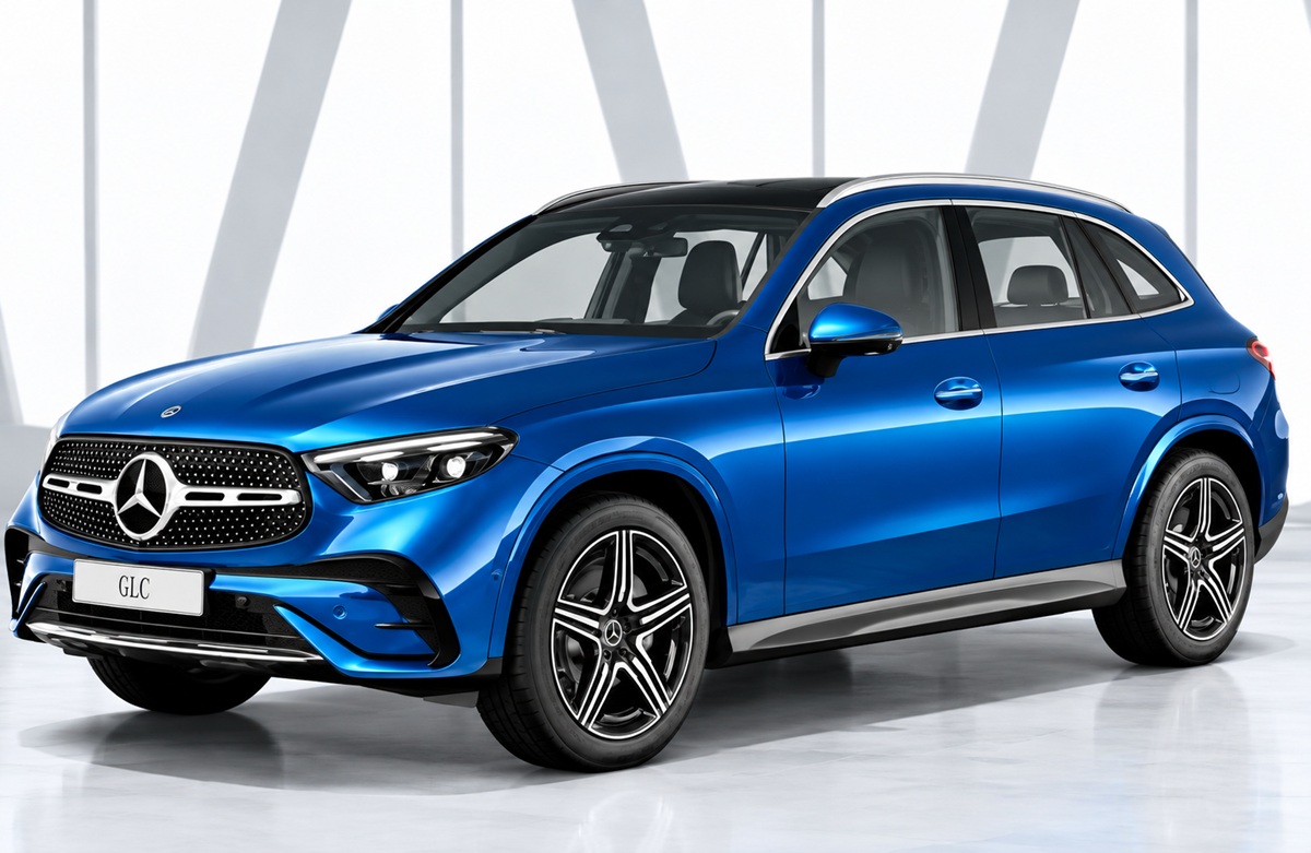 Mercedes Benz GLC 350 e màu Xanh dương Spectral (970)